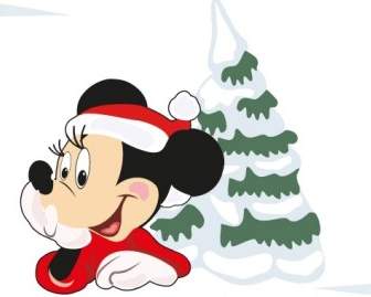 クリスマス無料ベクトル アートとミッキー マウス