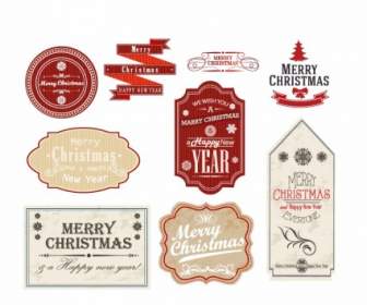 Weihnachtsgeschenk-Tags Und Labels