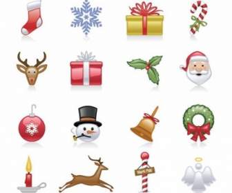 Weihnachts-Icons Vector Set