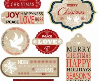 Weihnachts-Etiketten Und Geschenkanhänger