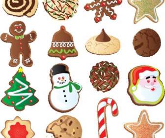 Christmas Ornaments Biscuits Vector