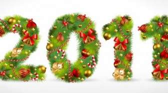 Christmas Ornaments Consisting Of Digital Vector