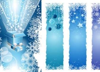 Christmas Snowflake Decorations Vector