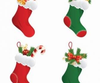 Christmas Stockings Vector Graphic