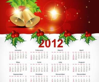Christmas Style Calendar Vector Graphic