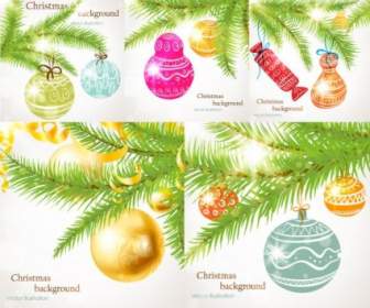 Christmas Tree Ornaments Vector