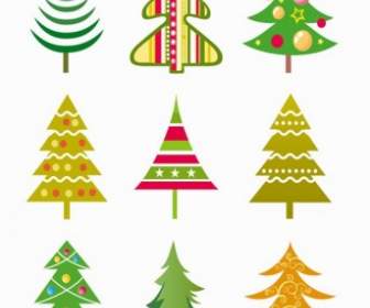 Weihnachtsbaum-Vektor-Illustration-set