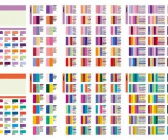 Cromatografia Quattro Stagioni Autunno Colore Vettoriale
