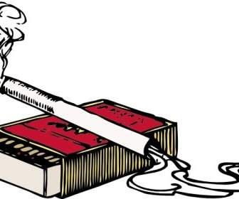 Zigarette Und Matchbox ClipArt