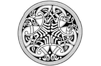 Lingkaran Celtic Ornamen Vektor