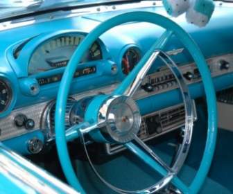 Классический автомобиль синий классик