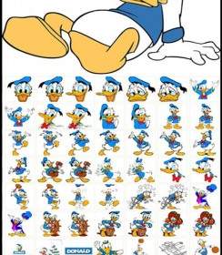 Clássico Estilo Clip Art Imagem Do Pato Donald