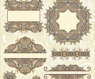 古典的な装飾的なパターンの要素のベクトル
