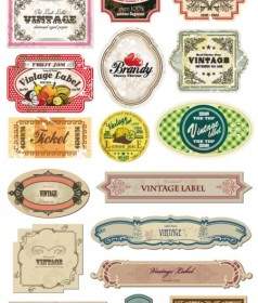 Classic Europeanstyle Bottle Labels And Stickers Vector