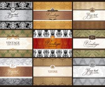 Classic Pattern Cards Background Vector