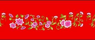 Classical Chinese Auspicious Small Flowers Vector