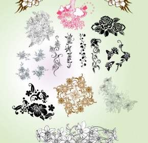 Classical Pattern Vector Flowers