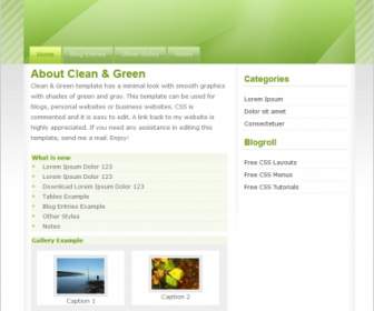 清潔 Amp 綠色範本