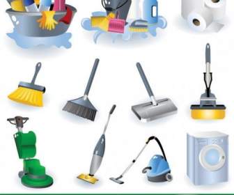 Cleaning Supplies Icon Vector