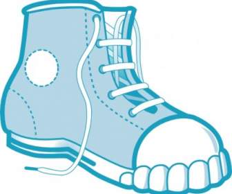 Clothing Blue Boot Clip Art