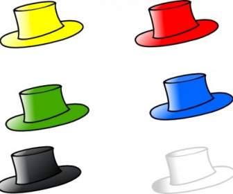 Les Six Chapeaux Vêtements Clip Art