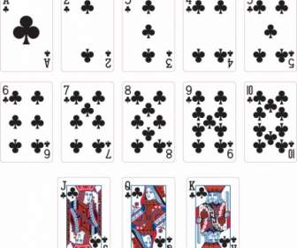 Club Suit Two Playing Cards