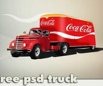 كوكا كولا شاحنة Psd مجانية