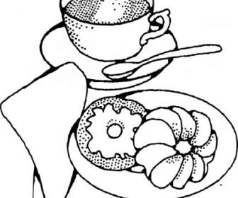 Coffee And Pastry Clip Art
