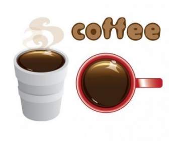 กาแฟในถ้วย Styrofoam และ Mug