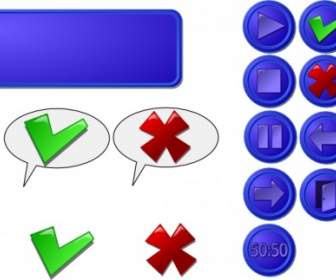 Collection Of Buttons Gui Clip Art