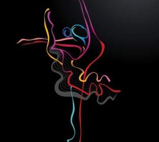 Цветовой вектор танец