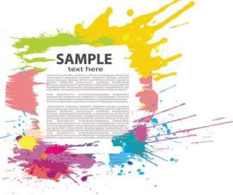Farbe Tinte Splash Poster Vektor