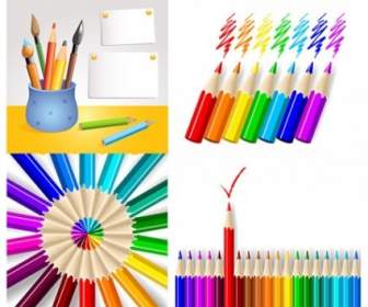 Color Pencils Vectors