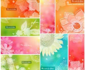 Color Soft Floral Background Vectorp