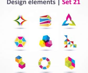 Vector De Logotipo Color Tridimensional