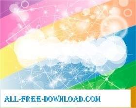 Colored Clouds Vector