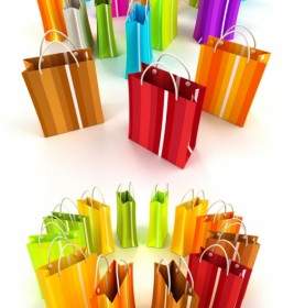 彩色的纸购物袋定义图片