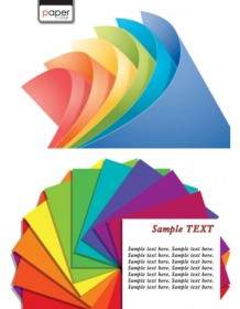 Vector De Papeles De Colores
