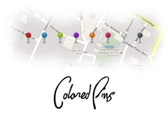 Colored Pins Psd