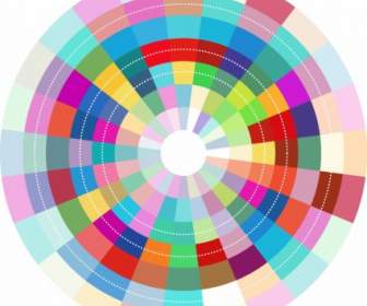 Desain Colorful Abstrak Lingkaran