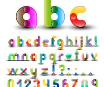 Kolorowy Alfabet Z Numerami