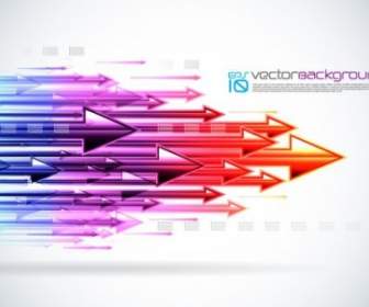 Flèches Colorées Background Vector