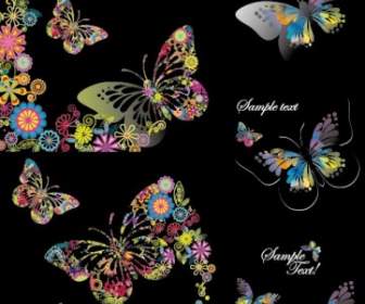 カラフルな蝶のベクトル
