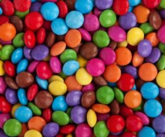Botones Coloridos De Chocolate