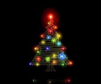 Colorful Christmas Tree Vector