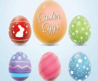 Gráfico De Vectores Coloridos Huevos De Pascua