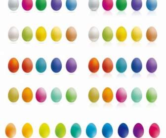 炫彩的復活節彩蛋向量圖形