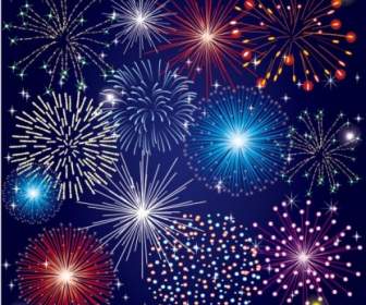 Colorful Fireworks Vector