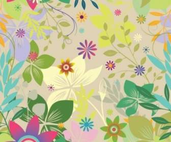 Colorful Floral Seamless Pattern Background