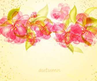 Colorful Flowers Background Vector